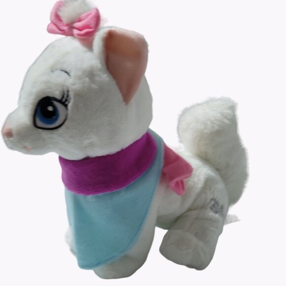 Disney Aristocats Marie 13 inch Plush Kitty Cat Pink Bow Bib Stuffed Animal Toy - Picture 2 of 9